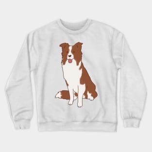 Brown border collie dog Crewneck Sweatshirt